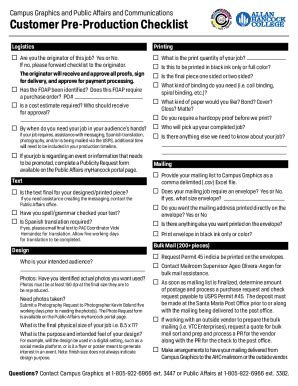 Image result for Pre-Production Checklist Template PDF