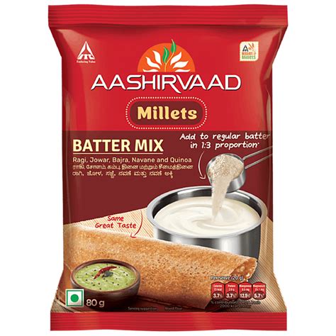 Aashirvaad Millets Batter Mix - Mixed Flour, Rich In Fibre & Protein ...
