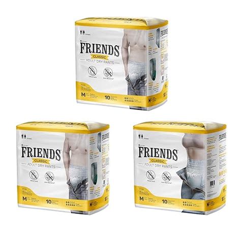 Friends Classic Adult Diapers Pants Style - 30 Count (Medium) with ...