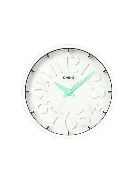 Buy Casio Round Resin Wall Clock (30.5 cm x 30.5 cm, White, IQ-64-2DF ...