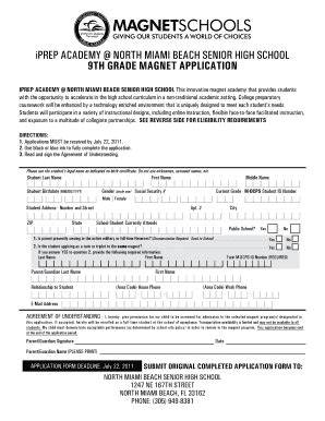 Fillable Online choice dadeschools IPREP ACADEMY bNORTH MIAMI BEACHb ...