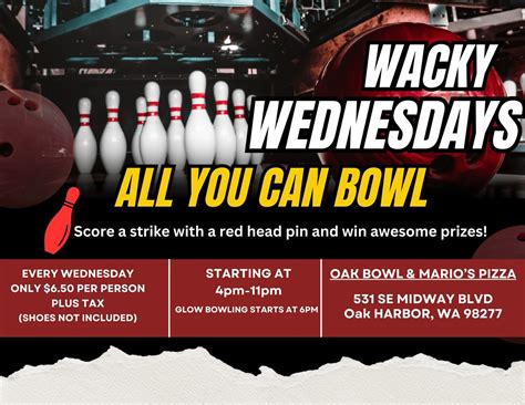 Wacky Wednesday, Oak Bowl & Mario's Pizza, Oak Harbor, 25 June 2025 ...