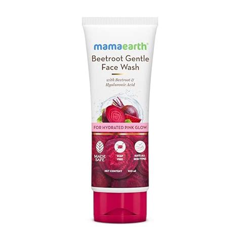 Mamaearth Beetroot Gentle Face Wash&Hyaluronic Acid For Hydrated Pink ...
