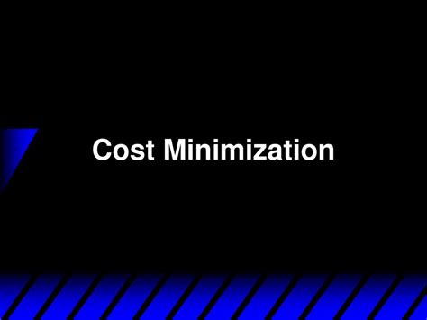 Image result for Cost Minimization Example