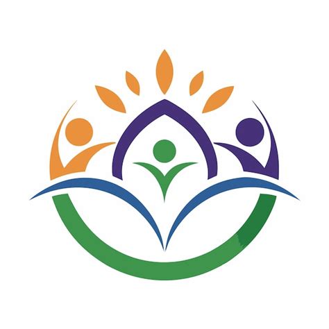 Community line art logo design vector art and illustration | Premium AI ...