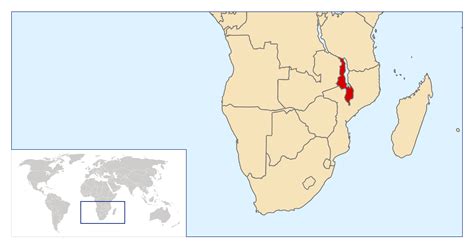 Large location map of Malawi | Malawi | Africa | Mapsland | Maps of the World