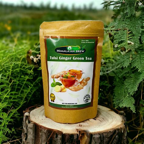 Himalayan Brew Tulsi Ginger Green Tea with Pure Ginger and Tulsi