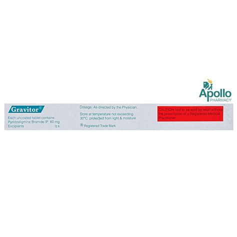 Gravitor Tablet 10's Price, Uses, Side Effects, Composition - Apollo ...