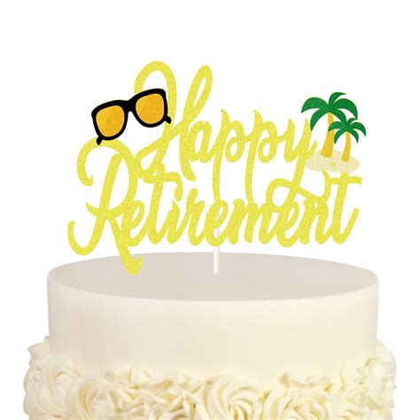 Buy Happy Retirement Cake Topper,Retirement Cake Decorations,Retired AF ...