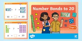 Numicon Shapes Number Bonds of 20 PowerPoint