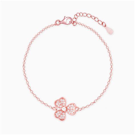 Rose Gold Zircon-Studded Butterfly Pendant With Chain – GIVA