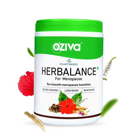 Buy OZiva HerBalance Menopause Relief Drink, 250g ( 45 Days Pack) (With ...