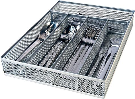 INDIAN DECOR. Mesh Kitchen Cutlery Trays Expandable Drawer Store ...