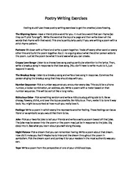 Image result for Poetry Exercises
