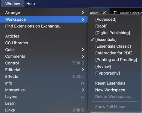Image result for InDesign Workspace