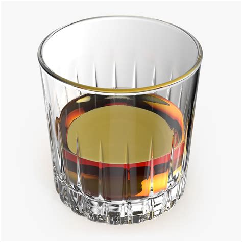 European Crystal Rocks Glass With Whiskey 3D Model $19 - .3ds .blend ...