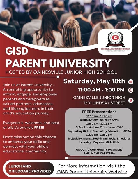 GISD Parent University, Gainesville Junior High, 18 May 2024 | AllEvents