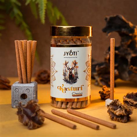 Kasturi Premium Dry Dhoop Sticks Jar | Luxurious Musk Fragrance – Jyoti ...
