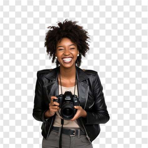 Happy black woman transparency background psd | Premium AI-generated PSD