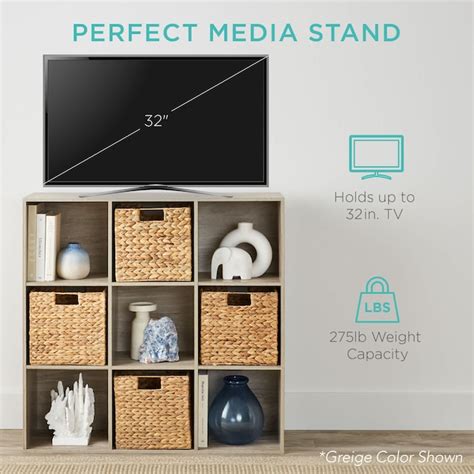 Best Choice Products 9-Cube Bookshelf 11in Display Storage Organizer w ...
