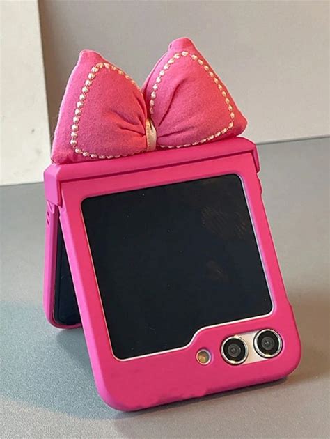 Cute Korean Candy Color 3D Bowknot Solid Color Simple Case Compatible ...