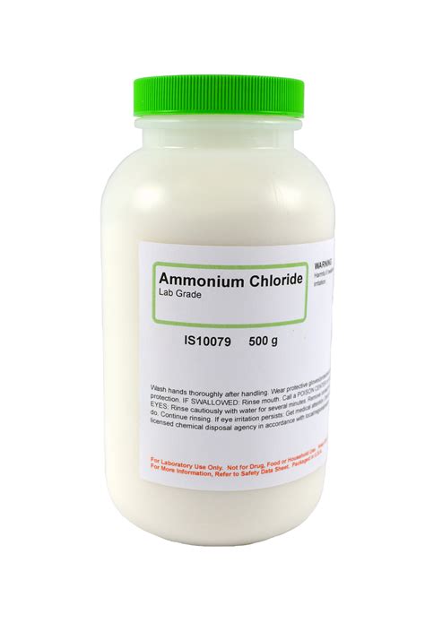 Ammonium Chloride, Lab Grade, 500g - Nebraska Scientific