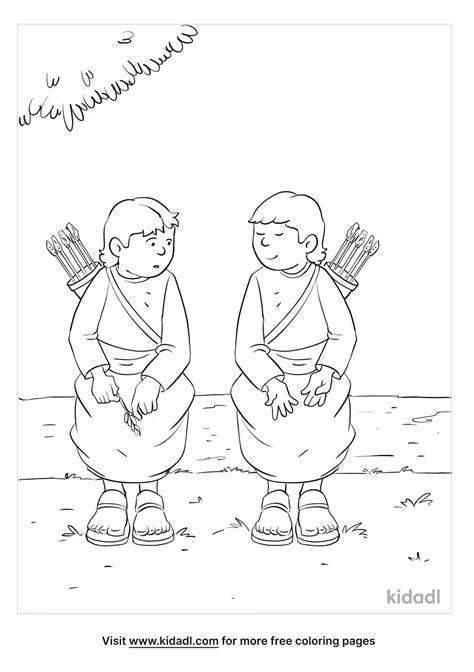 David Jonathan Coloring Pages Bible Warns Saul King Printable ...