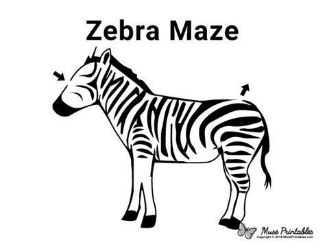 Free Printable Zebra Maze