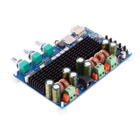 Walfront DC 12V-26V Bluetooth USB Digital 2.1 Channel Amplifier Board ...