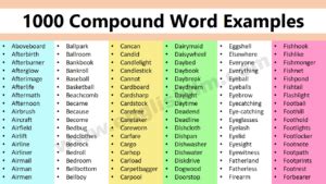 Compound Words Examples 70 的图像结果
