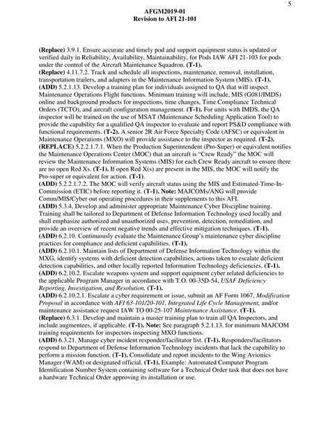 空军指示 AFI 21-101 飞机与装备维修管理Aircraft and Equipment Maintenance Management ...