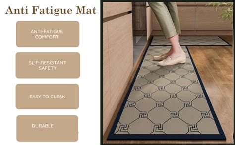 Buy Gvnd 2 Pcs Kitchen Mats, Waterproof Memory Foam Kitchen Rugs ...