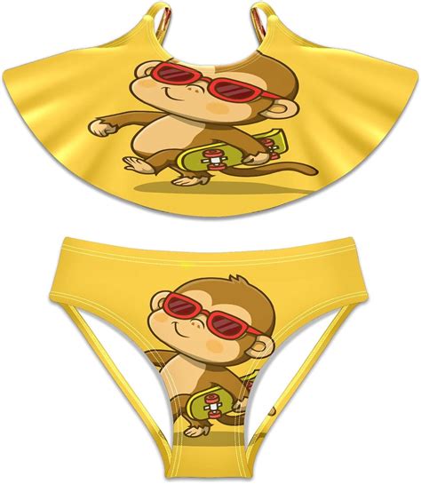 KIOPLYET Cute Monkey 2-Piece Bikini Swimwear for Girls India | Ubuy