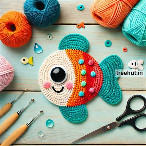 Crochet Fish Ideas, Appliques and Small Crochet Projects with Leftover Yarn