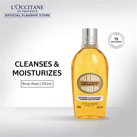 Dry skin essentials: L'Occitane Shower Oil Aesthetic Vector Art