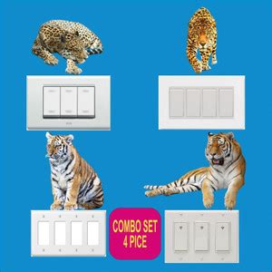 WALL GURU 30 cm Multicolor cartoons Switch penal Wall Sticker Self ...