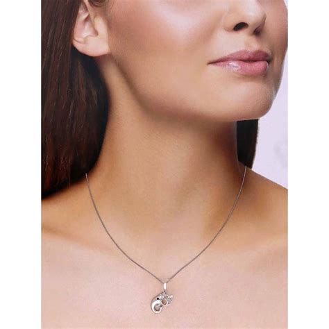 Buy Kai Jewel Sterling Silver Lord Ganesha Om Pendant with Chain Online