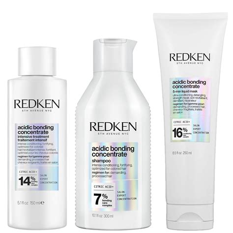 Redken Acidic Bonding Concentrate Intensive Pre-Treatment, Shampoo and ...
