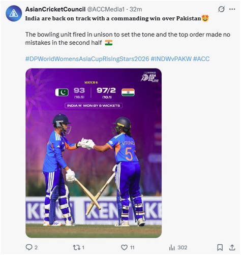IND 1-0 PAK: Before T20 WC tie, India women beat Pakistan in Rising ...