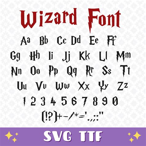 Harry Potter Font Stencil Wizard Font Stencil Etsy