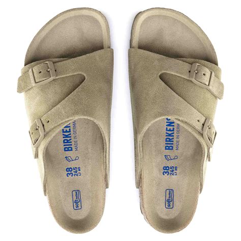 BIRKENSTOCK Zurich Suede Leather Sandal - Green