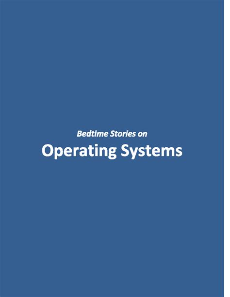 Lv bbr os short - rerg - Bedtime Stories on Operating Systems Bedtime ...