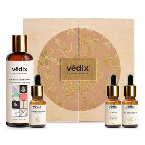 Buy Vedix Ayurvedic Hair Fall Oil Combo with 3 Booster Oils, Shvedan No ...