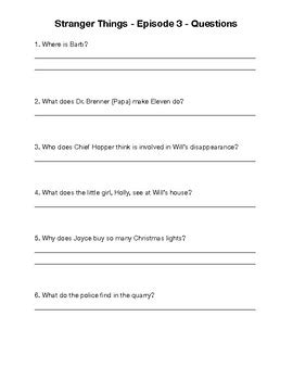 Stranger Things Answer Questions 的图像结果