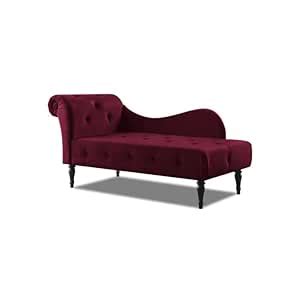 Wood Art India | Velvet Luxury Button Tuffted Chaise Lounge Couch for ...