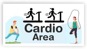 Ordershock Cardio Area Sign Board For Gym, Gym Section, Ground Sign ...