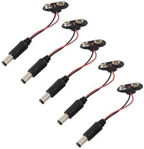 Manushre Manas Enterprises 9V Battery Cap Connector Snap Cable with DC ...