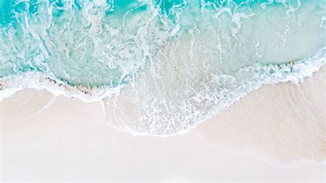 Wallpaper wave, beach, aerial view, sea, coast, sand hd, picture, image