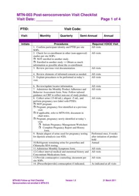Fillable Online mtnstopshiv Screening Part 1 Checklist - Non-US. HPTN ...