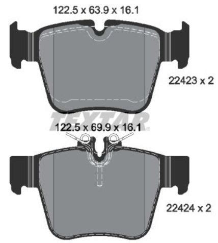 Mercedes W205, GLC X253 Rear Brake Pad Set - 2242301 Textar ...